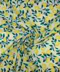 Lemon print rayon broadcloth fabric