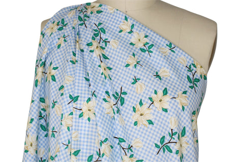 Floral/gingham shirt weight