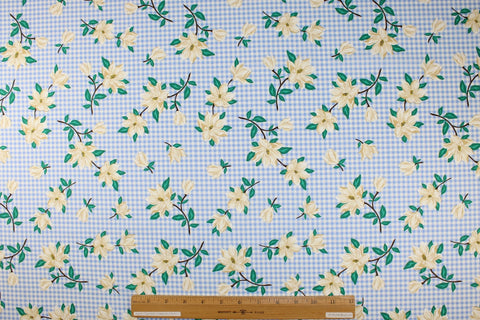 Floral/gingham shirt weight