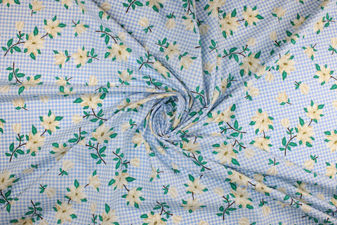 Floral/gingham shirt weight