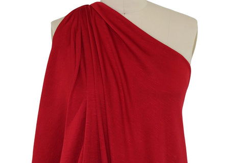 Textured Designer Rayon Double Knit - Rose Red