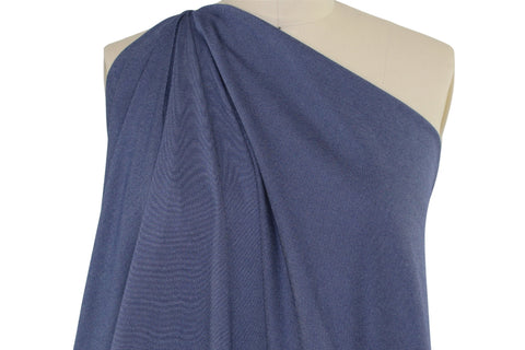 Designer Rayon Double Knit - Dark Denim Blue
