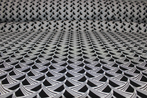 Modern Print Rayon Double Knit - Black/White
