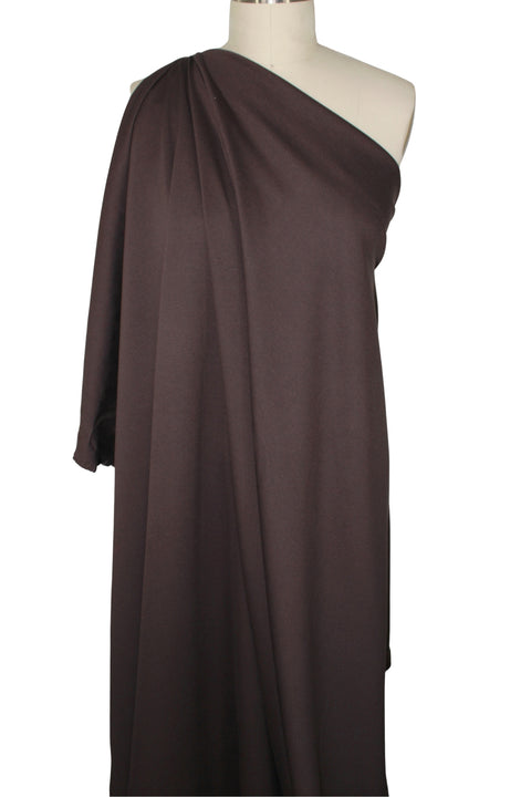 Rayon ponte double knit in dark brown