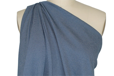 Rayon double knit in denim blue