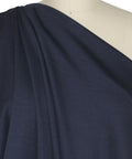 Textured navy rayon double knit