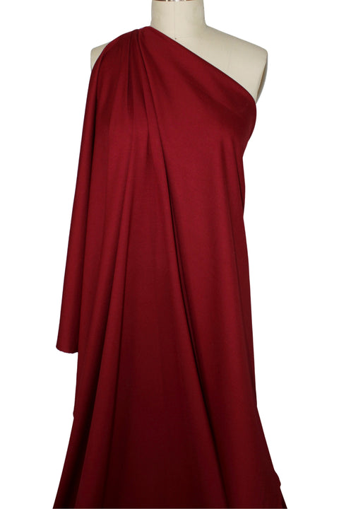 Deep red rayon double knit