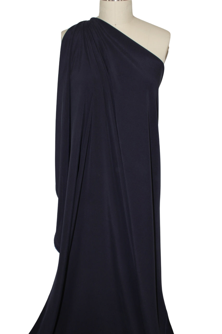 Stretch Rayon Crepe Georgette Deep Navy