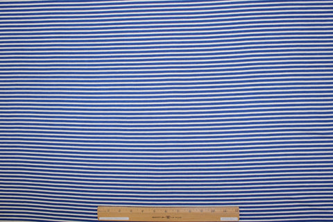 Summer in Bretagne Wide Rayon Jersey - Blue/White
