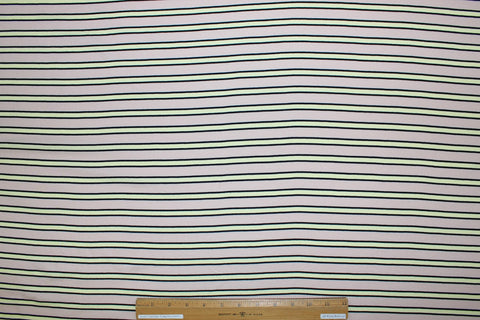 Striped Rayon Jersey - Cotton Candy/Vanilla/Black
