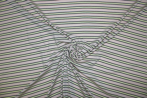 Striped Rayon Jersey - Cotton Candy/Vanilla/Black