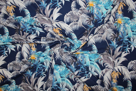 Floral rayon jersey fabric