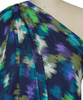 Abstract floral rayon jersey fabric