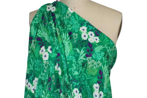 Floral print rayon jersey