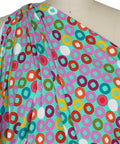 Circle print rayon jersey