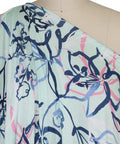 Stylized floral rayon jersey fabric