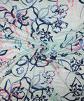 Stylized floral rayon jersey fabric