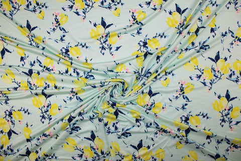 Lemon print rayon jersery