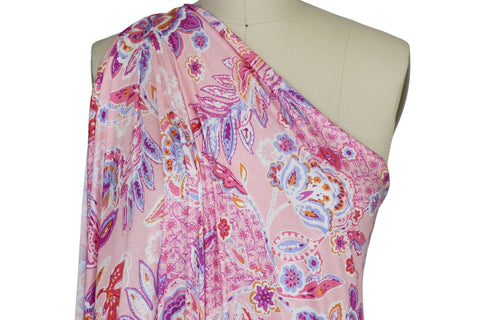 Paisley print rayon jersery