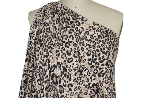 Animal print rayon jersey