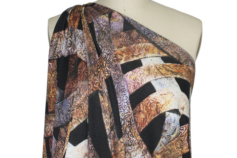 Italian abstract rayon jersey