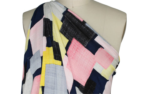 Modern art print rayon jersey