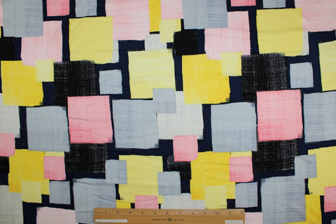 Modern art print rayon jersey