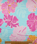 Hibiscus print rayon jersey
