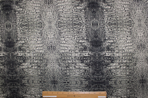 Crocodile print rayon jersey