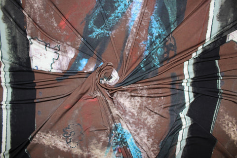 Abstract print rayon jersey