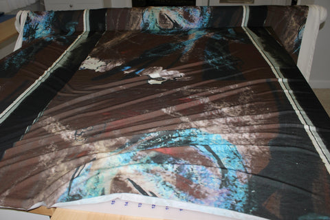 Abstract print rayon jersey