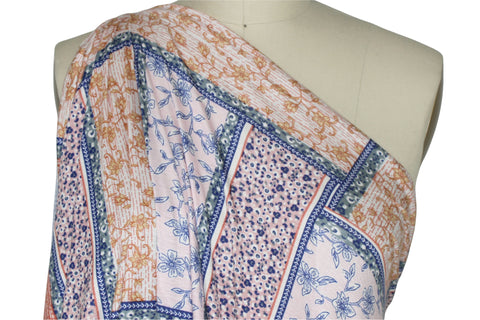 Bandana or patchwork print rayon jersey