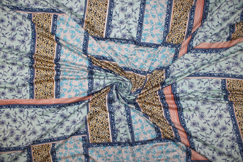 Bandana or patchwork print rayon jersey