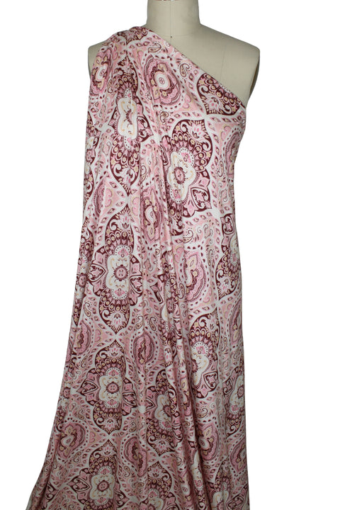 Medallion print rayon jersey