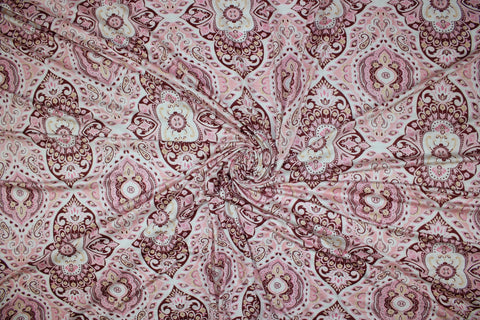 Medallion print rayon jersey