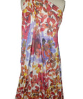 French rayon jersey with an impressionist floral print