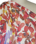 French rayon jersey with an impressionist floral print