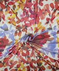 French rayon jersey with an impressionist floral print