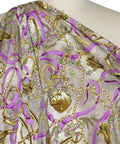 Italian equestrian print rayon jersey