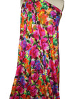 Bright floral print rayon knit