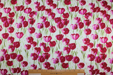 Italian tulip print rayon jersey