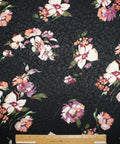 Floral print jacquard heavy challis