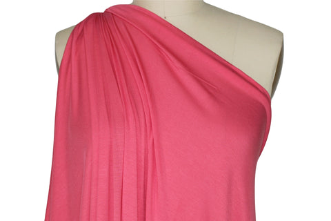 Bright coral rayon jersey