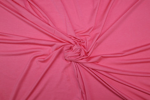 Bright coral rayon jersey
