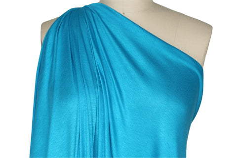 Bright aqua rayon jersey