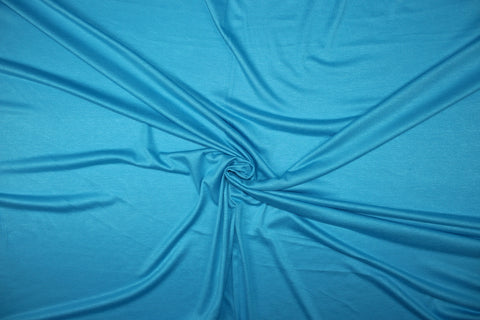 Bright aqua rayon jersey