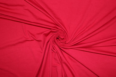 Bright red rayon jersey