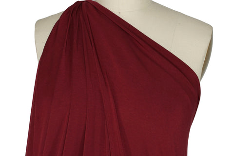Burgundy rayon jersey