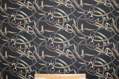 Avenue Montaigne equestrian print Millennium twill