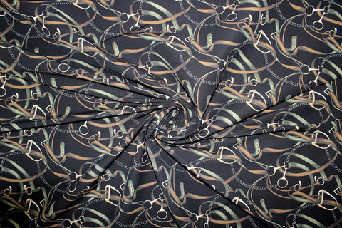 Avenue Montaigne equestrian print Millennium twill